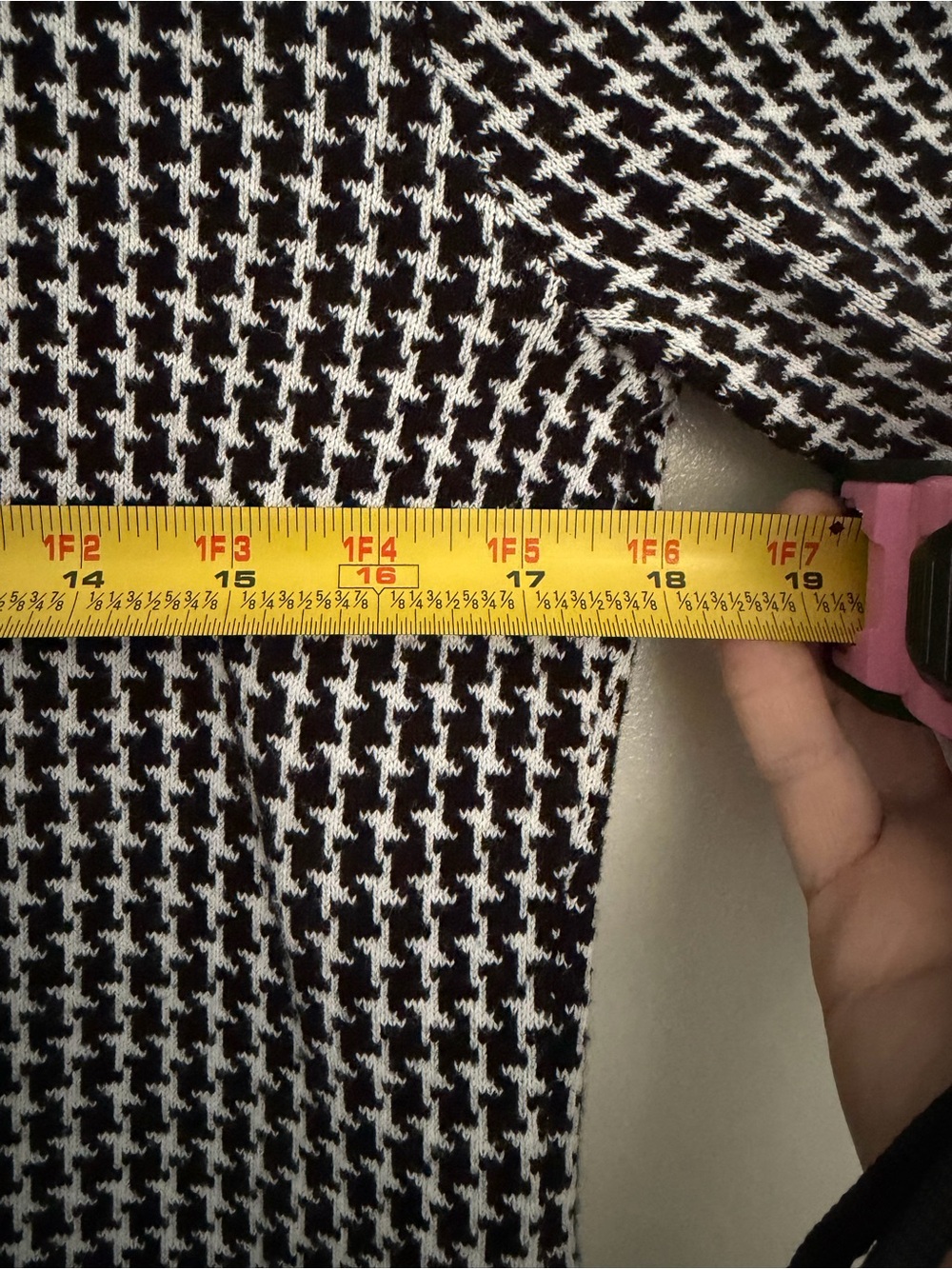 CHAPS Houndstooth 3 Button Casual Blazer Jacket Women's Size Medium Black/White - Picture 13 of 14